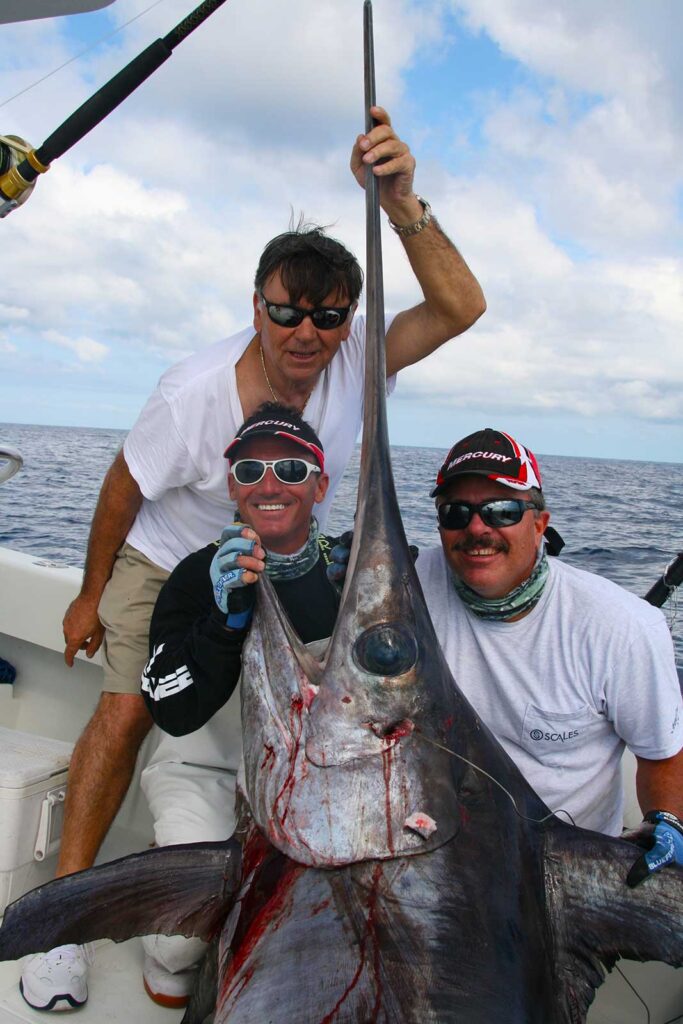 A huge swordfish caught off Miami.