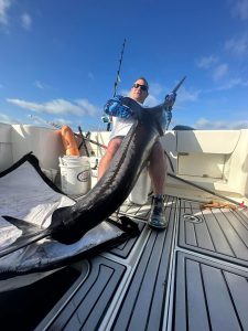 Angler with a nice swordfish