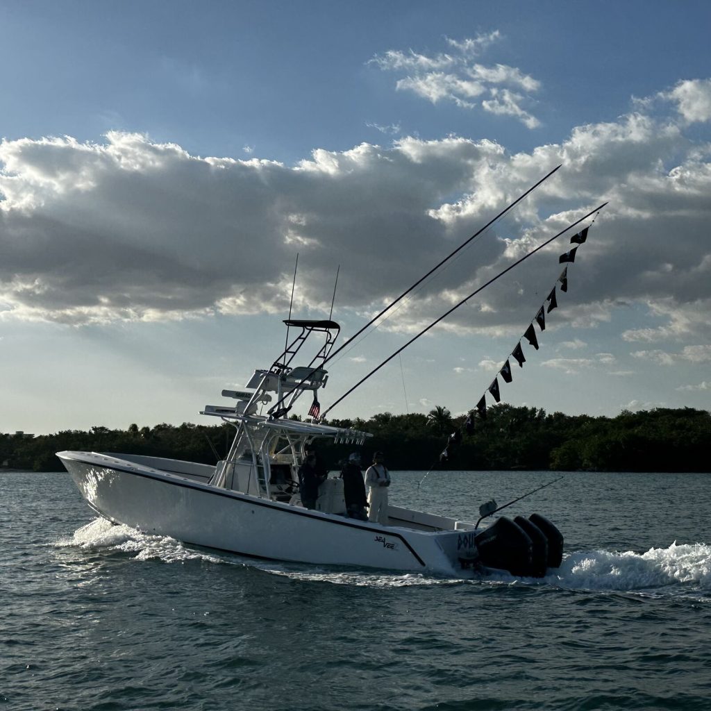 The Double D charter boat heading back to the docks after another successful day of sailfishing